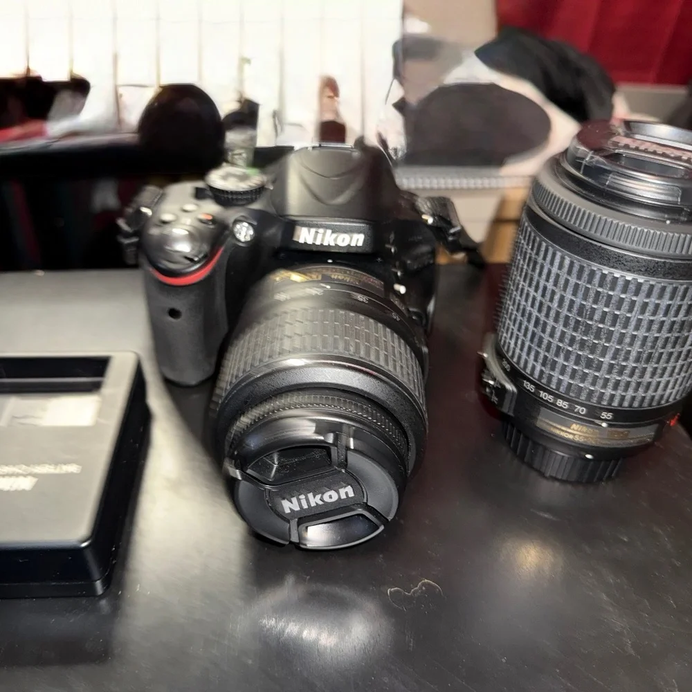 Nikon D5100 16.2 MP CMOS Digital SLR Camera BUNDLE WITH 18-55MM and 55-200 VR AF